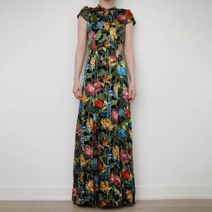 Alice + Olivia silk floral maxi dress